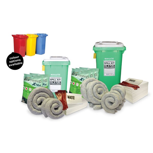 240L Fuel and Oil Spill Kit in Lime Green with White Lid. New National colour standard for spill kits | Ecospill | North QLD | North Queensland | Brisbane | Sydney | Melbourne | Perth